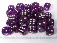 Chessex 36ct 12mm D6 - PR/WT